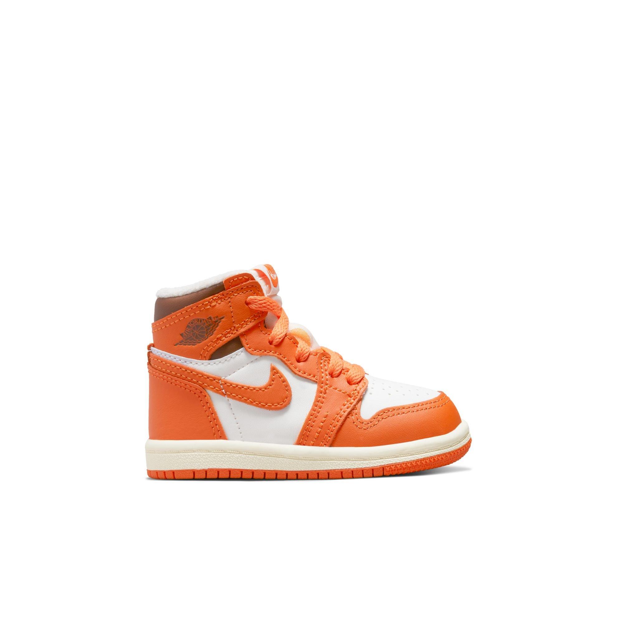 Jordan 1 High OG White/Starfish/Cacao Toddler Girl's Shoe - Hibbett |  City Gear